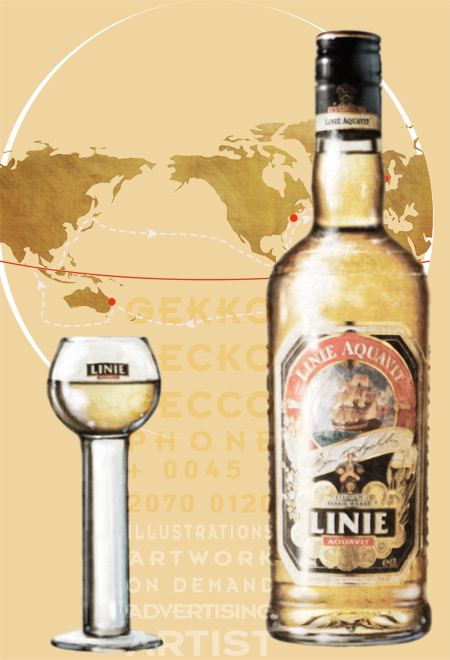 Linie aquavit illustration