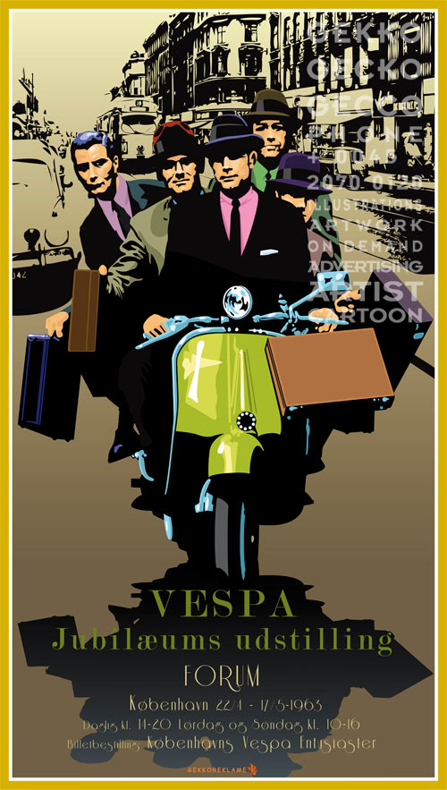 5 mænd 1 Vespa